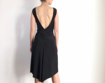 Low back ruched tango dance dress