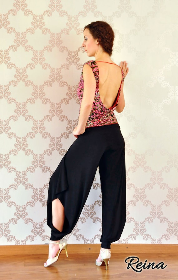 Pantalones largos negros y de otros colores con hendiduras | Etsy España