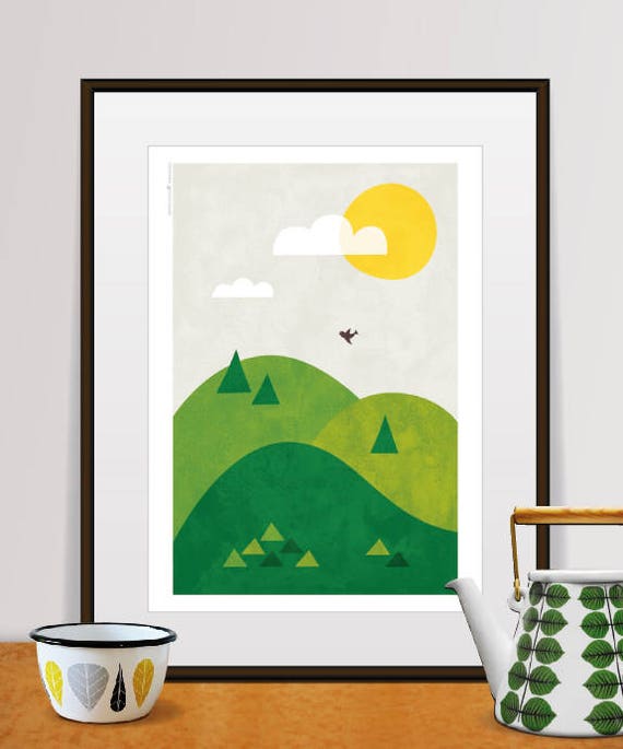 Nature art print nature wall art forest art wall art Etsy