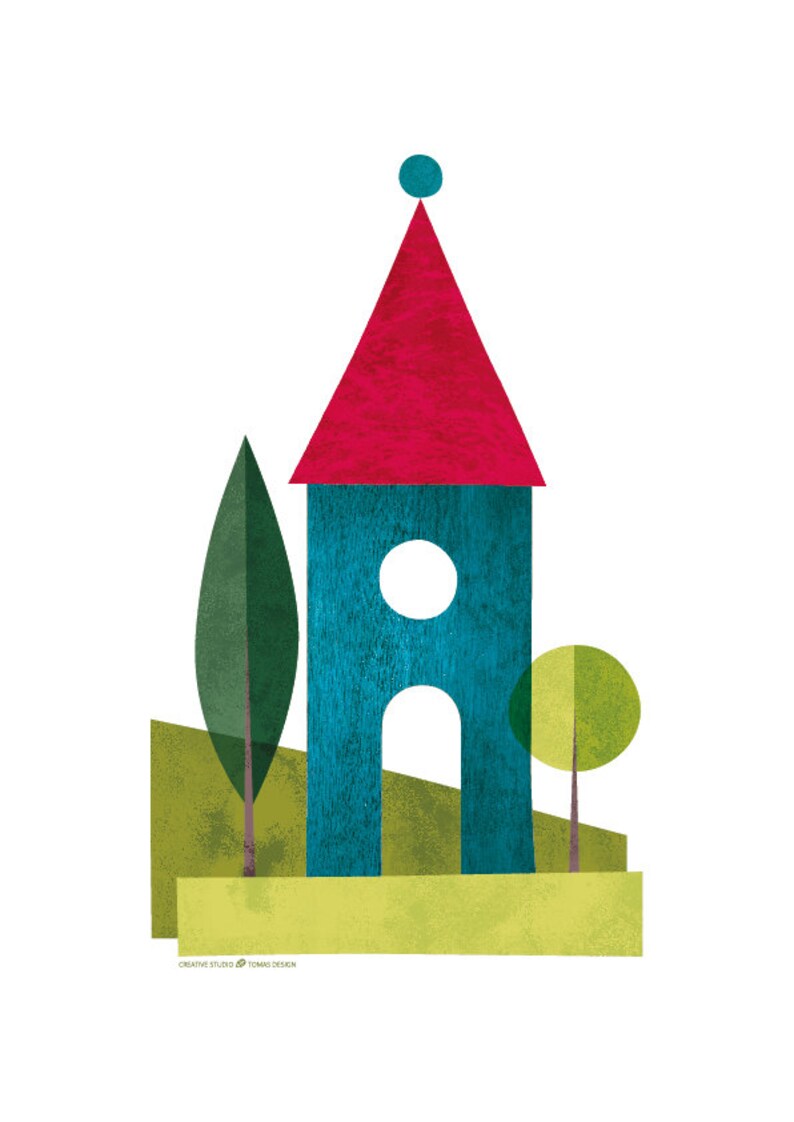 House Print House Poster House Wall Art House Wallpaper Etsy