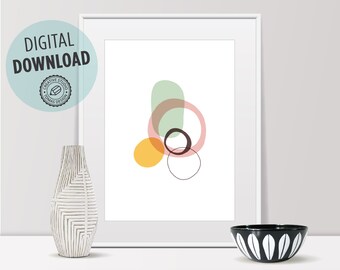 abstract art, kitchen wall decor, living room decor, mid century modern, art prints, large art prints, scandinavian modern, minimalist art