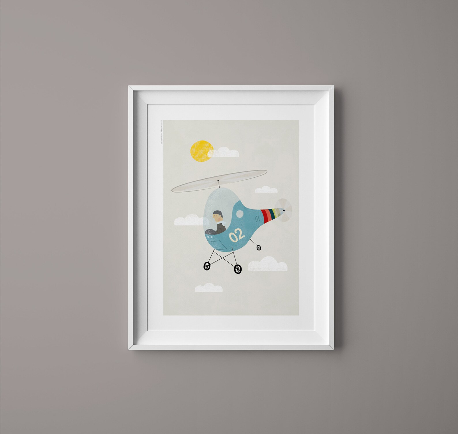 Helicopter Wall Art, Helicopter Print, Helicopter Decor, Aviation Print