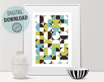 abstract art, modern print, abstract wall art, mid century modern art, geometric art, minimalist, geometric print, prints, home decor, print