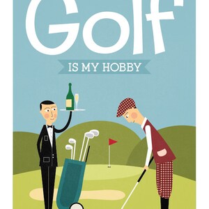 PRINTABLE Golf Decor Golf Illustration Golf Decor Mid - Etsy