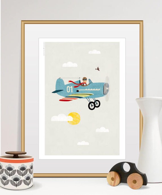 airplane wall art for nursery