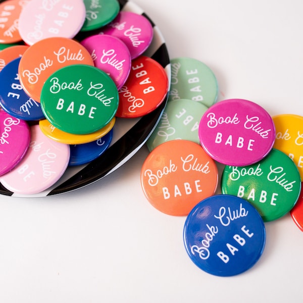 Gift for Girlfriend Book Club Button Book Club Babe Present for Friend Small Gift Reading Pin Nerd Ladies Club Reading Group