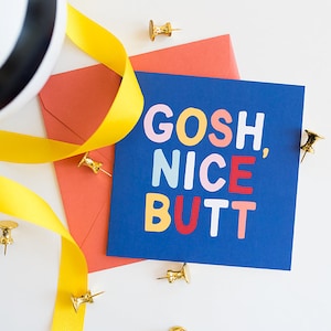 Valentines Day, Just Because, Thinking of You, Nice Butt, Humor, Spouse, Card, Card for Him, Card for Her, Anniversary, Best Friend