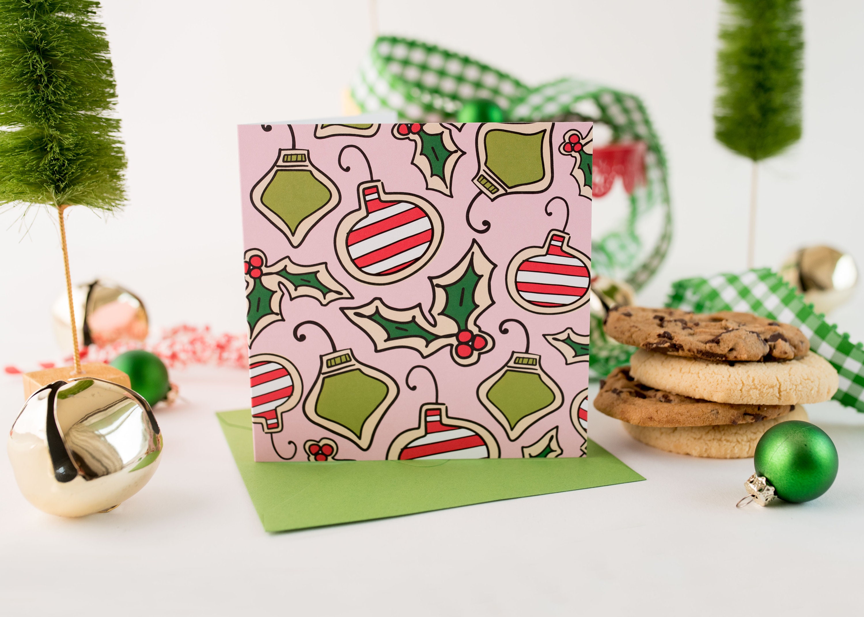 Holiday Card, Christmas, Modern, Good Tidings, Greeting Card