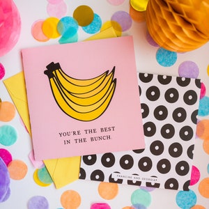 Teacher Card Coworker Gift Greeting Card Friend Grandparent Best in the Bunch Boss Thank You You&#39;re the Best I Love You Just Because