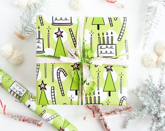 Birthmas Wrapping Paper: Holiday Birthday Gift Wrap Sheets