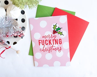 Funny Sweary Christmas Card: Adult Humor Holiday Greeting