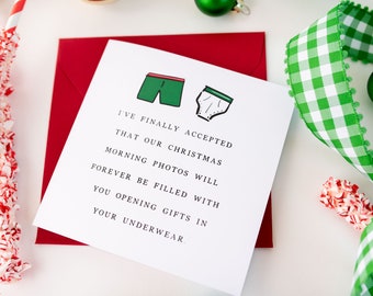 Hilarious Christmas, Dad Gift, Greeting Card, Family Tradition, Husband, Underwear, Whitey Tighties, Christmas, Gift for Brother