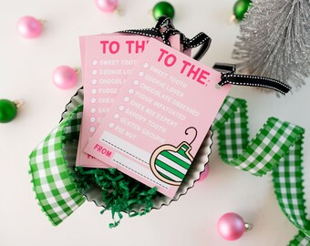 Cookie Swap Gift Tags: Holiday Baking, Pink Tag Set