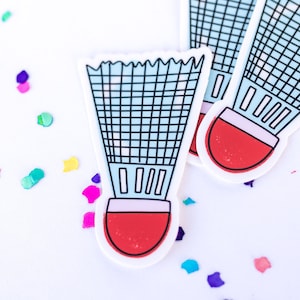 Badminton, Shuttlecock, Racket Sport, Vinyl, Sticker, Stocking Stuffer, Gift for Friend, Bestie, Teammate