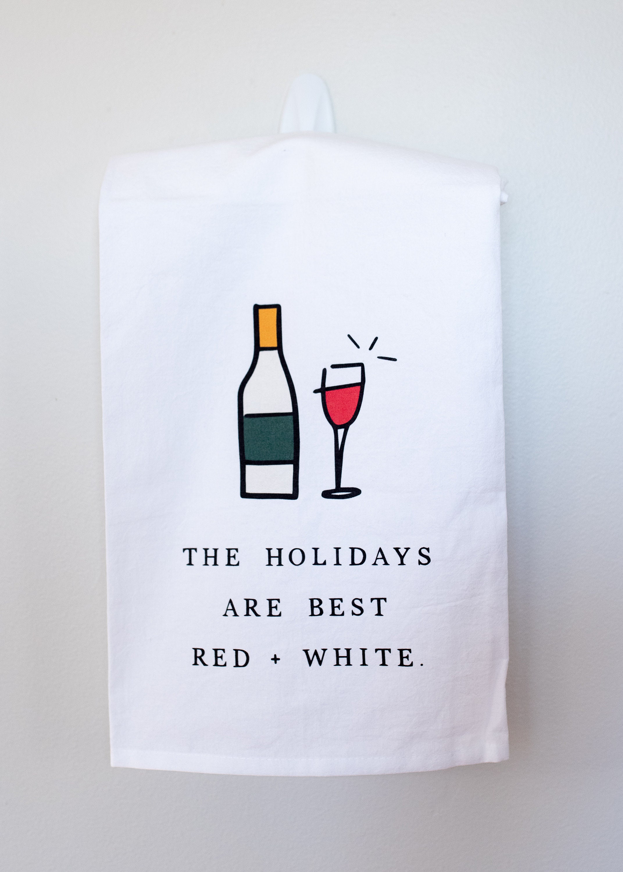 Funny Kitchen Towels, Fun Dish Towels with Wine Alcohol Drink Theme, 5  Flour Sack Towels 