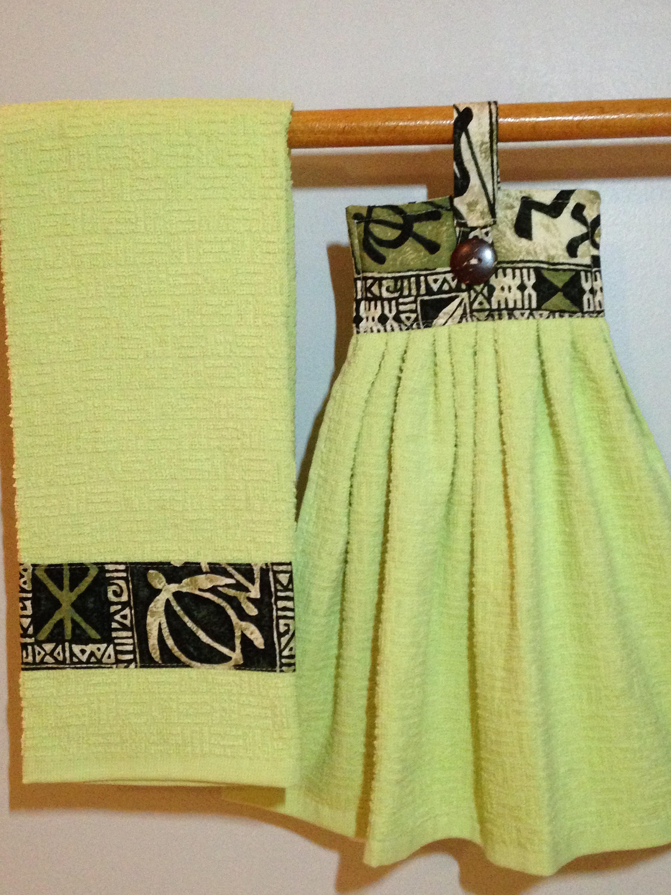 Honu Hawaiian Print Kitchen Towel Set Etsy UK