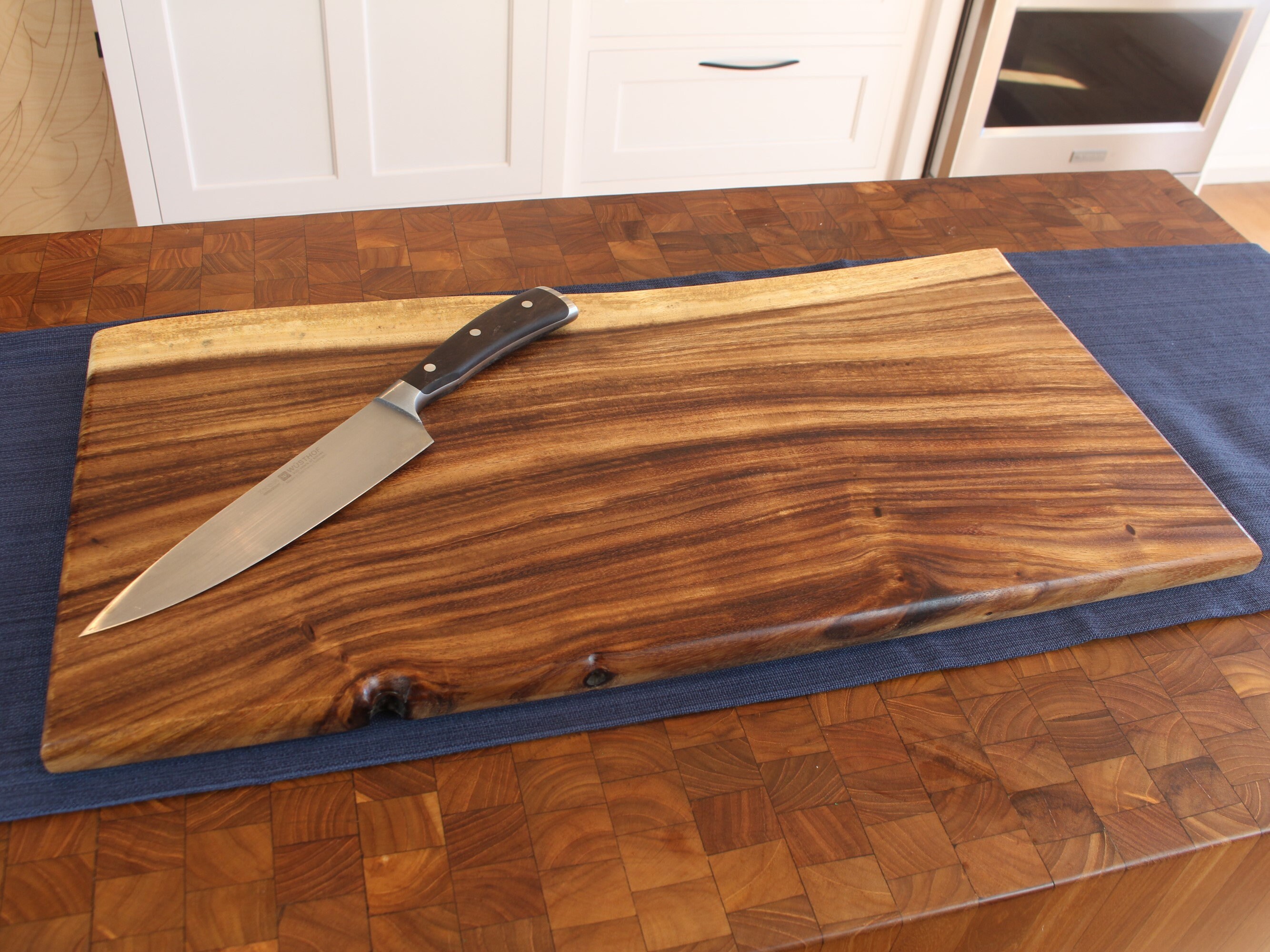Extra Large Live Edge Serving and Cutting Board w/finger handles - 24…