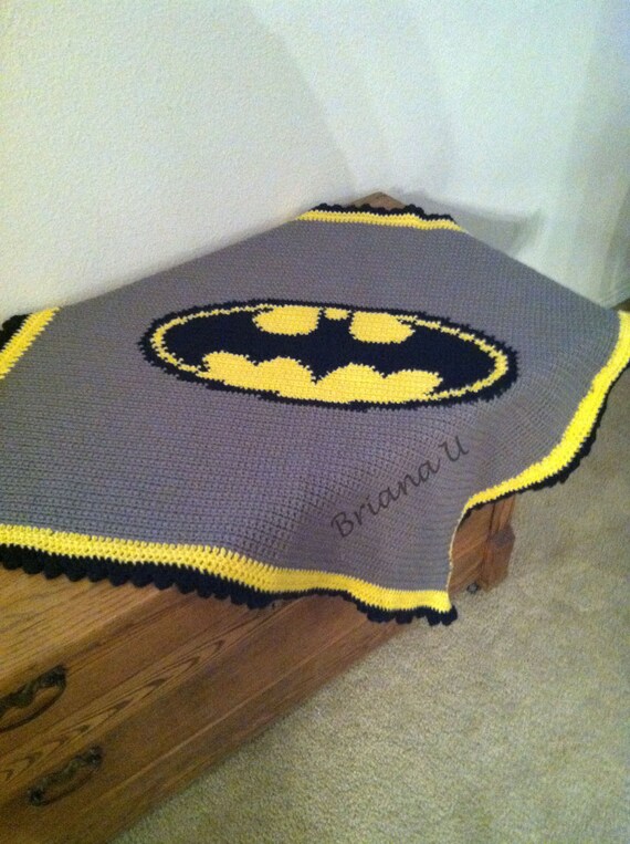 Batman Blanket Crochet Etsy