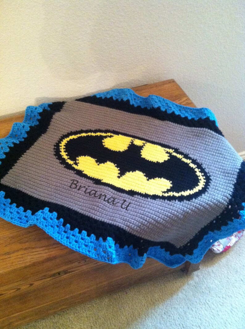 Batman Blanket Crochet | Etsy