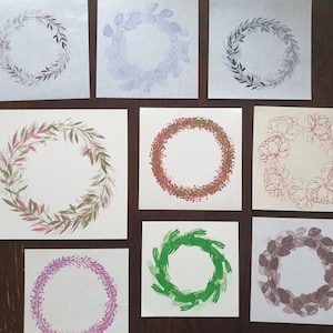 Printed ephemera pack no 14 set of 30, wreath prints, vintage style paper, snail mail insert, botanical sheet, scrapbooking design, image 5