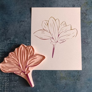 Tampon en caoutchouc magnolia pour le scrapbooking, tampon en fleurs pour la fabrication de cartes, jardin floral, carnet de voyage, cadeau de fête des mères,