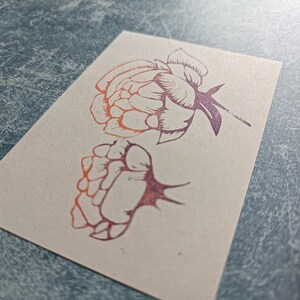 Peony Rubber Stamp Set for Wedding Journal, Botanical Scrapbooking ...