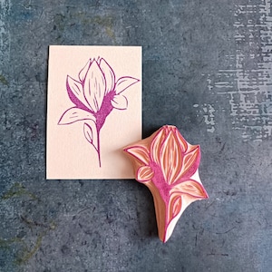 Timbro di gomma magnolia per la stampa su carta e tutte le superfici, eleganti decorazioni per matrimoni, stampe di paesaggi, confezioni regalo, diario naturalistico,