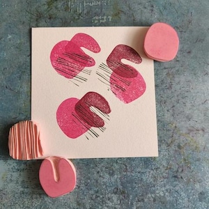 Lot de 3 tampons en caoutchouc pour la création de motifs, tampon à rayures et circulaires, impression ludique, création graphique, création décorative,