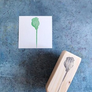 Tampon en caoutchouc graine de pavot pour journal rustique, tampon fleur sauvage pour fabrication de cartes