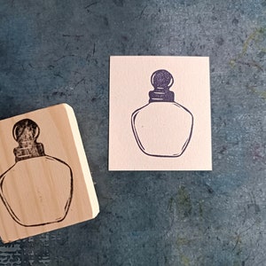Carimbo de borracha de frasco de perfume, carimbo de frasco de fragrância para registro no diário, carimbo decorativo para diário com marcadores