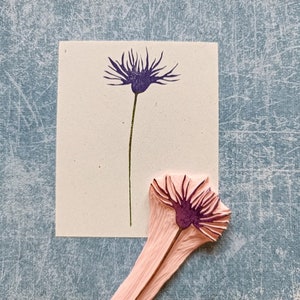 Cornflower stamp for scrapbooking, cardmaking floral supply, handmade embellishment tool image 3