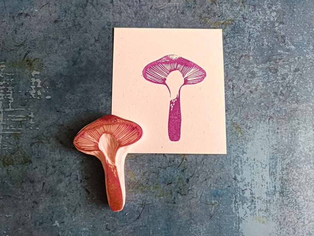 Whimsical Mushroom Stamp, Mushroom Stamp for Scrapbooking, Fungi Themed ...