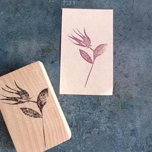 Carimbo de borracha Ylang Ylang, Carimbo de flor exótica para registro no diário, Carimbo de borracha de planta para fabricação de cartões