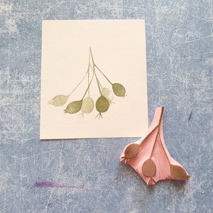 Cranberry rubberen stempel voor winter ephemera, rode bessen takje, hulst kerst briefpapier, DIY cadeau tag, kerstmis aanwezig, adventskalender