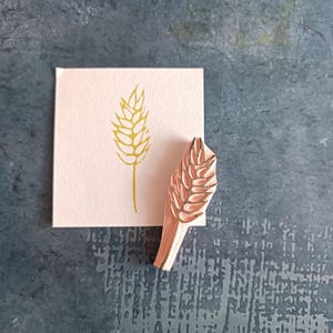 Graanrubberstempel voor veganist, decor takje decor, botanische stempel, boerenleven tarwe, efemere landelijke keuken, dierenvoer, restaurantafdruk