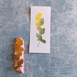 Stempel eucalyptustakjes, stempel reizigersnotitieboekje, cadeau voor stempel, scrapbookingaccessoires