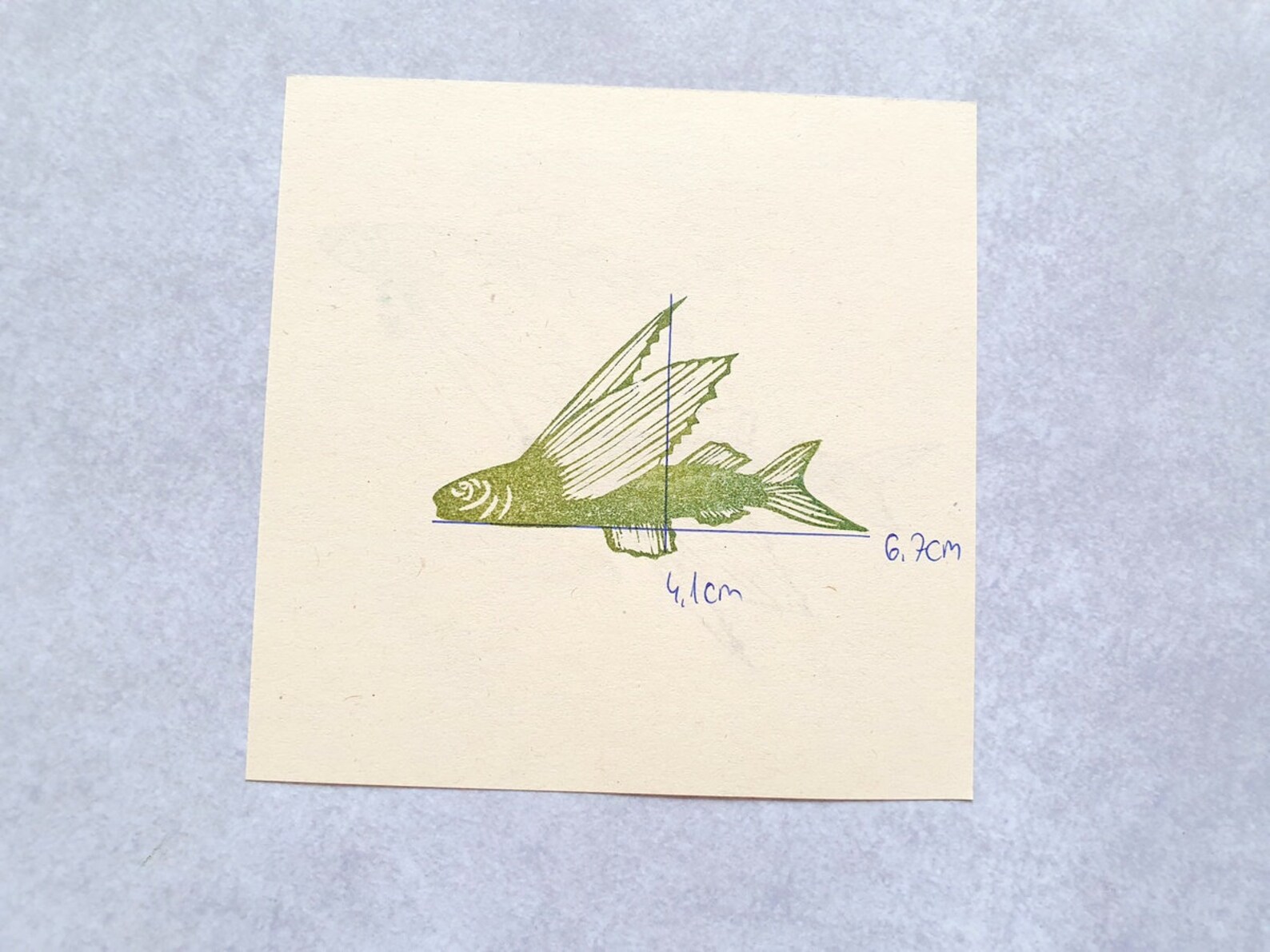 Flying Fish Rubber Stamp for Cardmaking, Ocean Animal Stamp for ...