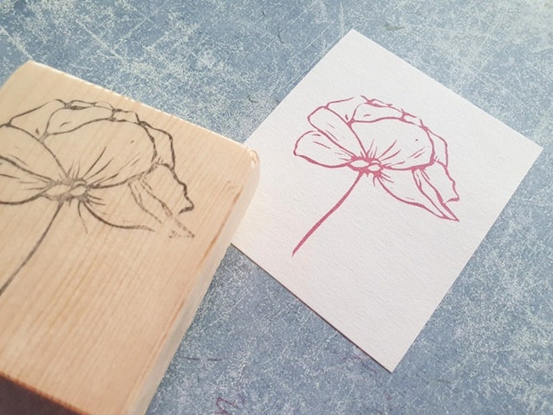 Peony Rubber Stamp for Boho Wedding Stationery, Elegant Ceremony Stamp ...