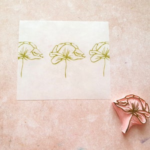 Peony rubber stamp for cardmaking, blossom flower stamp for scrapbooking, valentines day stationery, bridesmaid gift, wedding invitation DIY