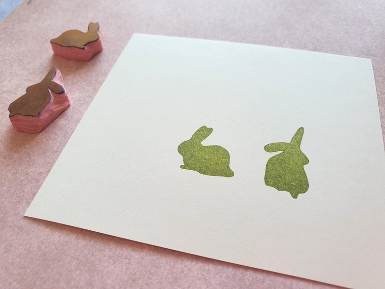 Hare Rubber Stamp for Bullet Journal, Rabbit Decorative Template ...