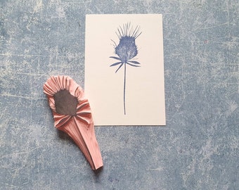 Thistle rubber stamp for junk journal, wild flower stamp for scrapbooking, vintage ephemera, bullet journal insert, botanical gift,