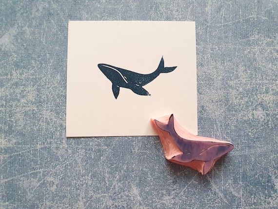 Humpback whale rubber stamp for bullet journal, spirit animal stamp, ocean life stationery, gift for fish lover, nursery fabric print