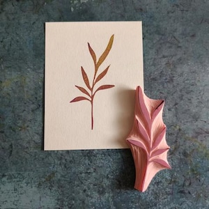 Bladstempel voor knutselaars, Minimalistische bladstempel voor tijdschriften, Artistiek stempelblok voor doe-het-zelvers