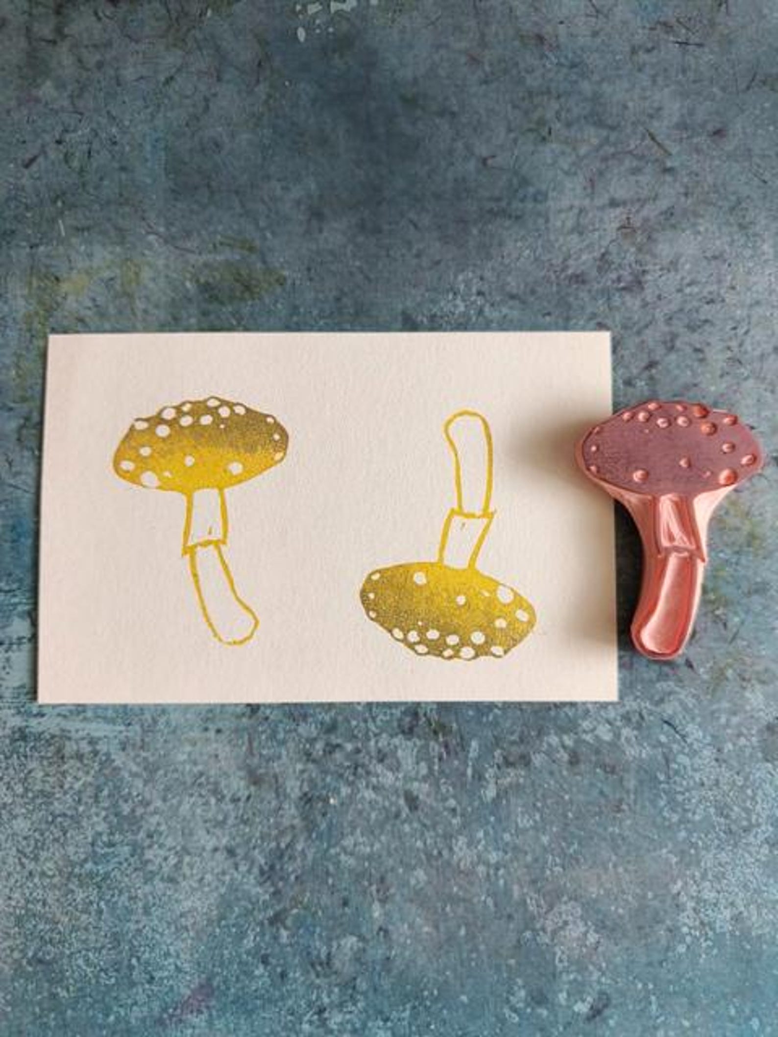 Mushroom Stamp for Bullet Journal, Decorative Fungi Rubber Stamp, Boho ...