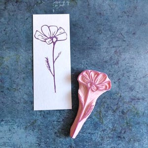 Carimbo de borracha de flores silvestres para decoração de cartões, carimbo de vida selvagem para diário de viagem, diário de marcadores, impressão de projeto de vida, diário botânico