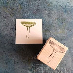Tampon champignon pour scrapbooking, tampon bois pour bullet journal, décoration de mariage forêt, carnet nature