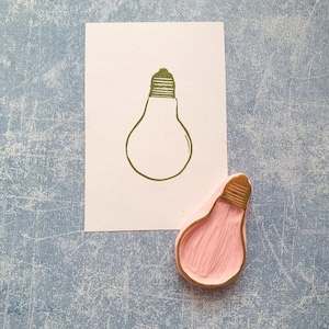 Timbre en caoutchouc d’ampoule pour le journal indésirable, timbre en caoutchouc de cloche en verre pour le carnet de voyage, fournitures de planificateur, accessoires de scrapbook