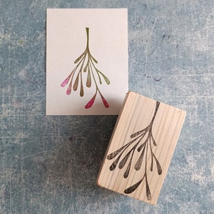 Grote Maretak-rubberstempel voor het dagelijkse dagboek van december, hulsttakstempel, kerstbriefpapier, seizoensprint, vrolijk kerststicker,