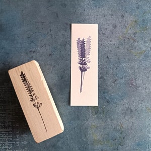 Tampon en caoutchouc lavande pour la tenue d'un journal, tampon brindille pour bullet journal, décoration de mariage rustique, estampage à la main, agenda 2020, applique minable