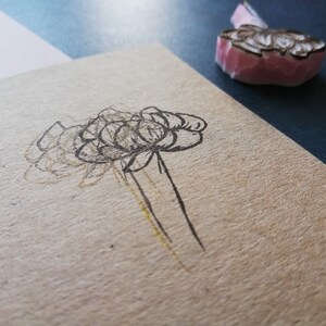 Peony Rubber Stamp for Cardmaking, Elegant Wedding Stamp, Floral Print ...